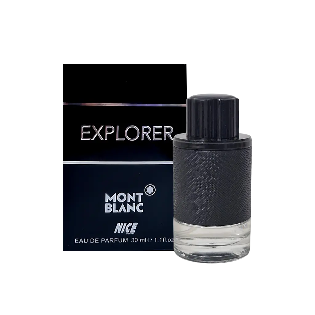 مردانه-نایس-Nice-مدل-مونت-بلنک-اکسپلورر-Mont-Blanc-Explorer-حجم-30-میلی-لیتر-طرح-مارک.webp